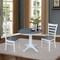 International Concepts Round 36 in Rd Top Pedestal Table, 2 Emily Chairs, White/Heather Gray, 36 in W, 36 in L, 29.9 in H K05-36RT-27B-C617P - alternate 4